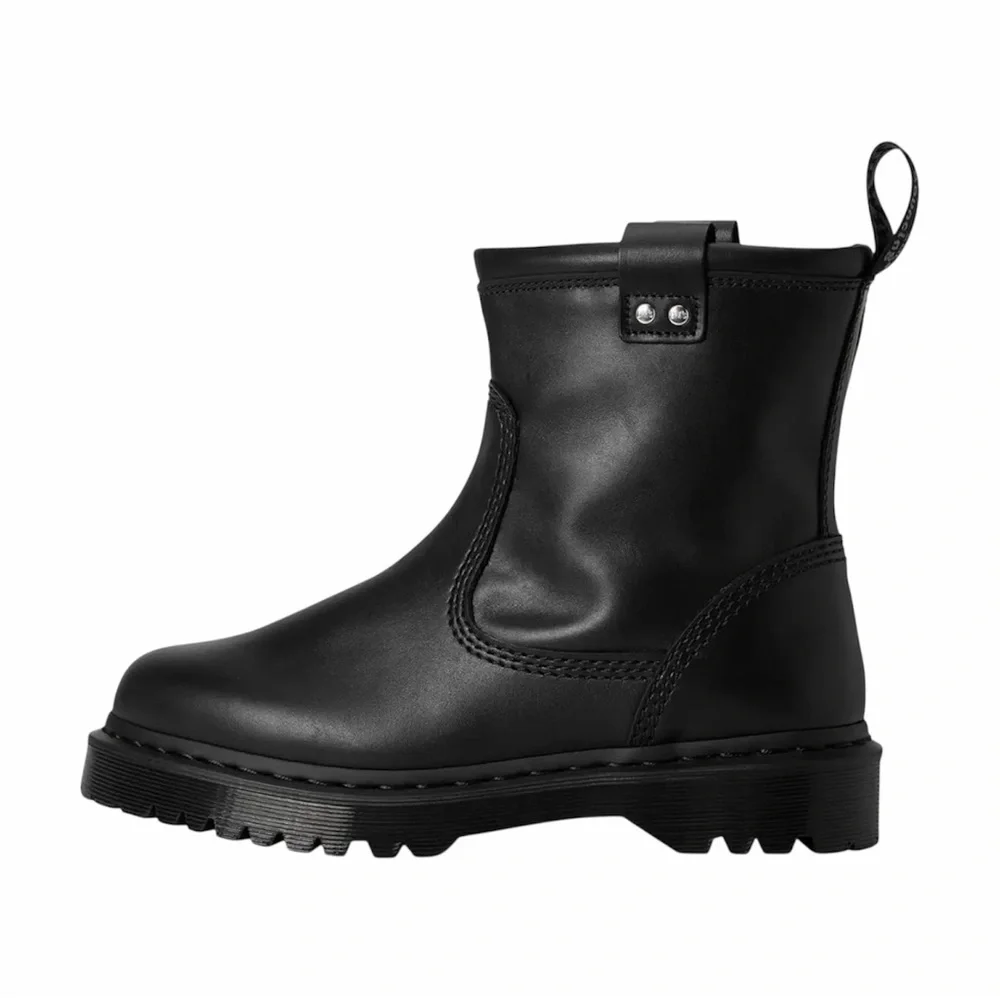 New Dr. Marten Black Leather Ankle Boots